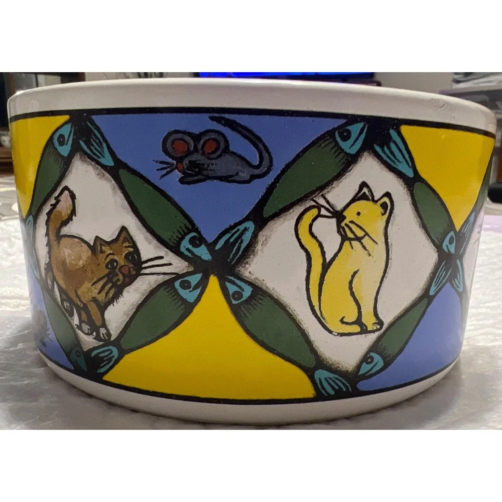 Bowl, Cat Food, Feline Design, Ceramic